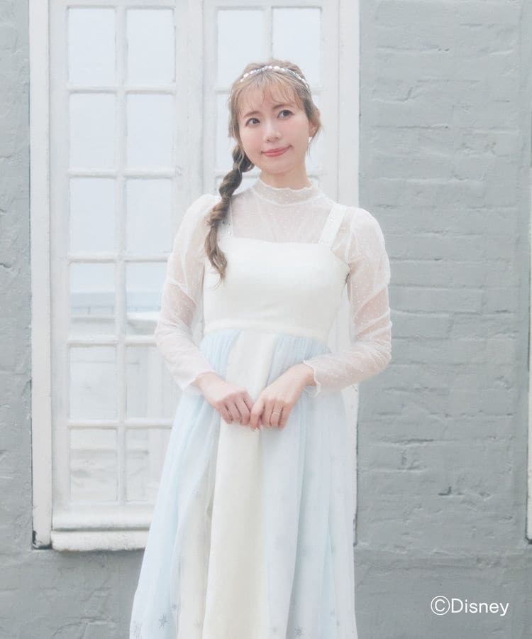 アリーム アナと雪の女王 エルサ スノーフレークジャガードキャミワンピース アナと雪の女王／エルサ／スノーフレークジャガードキャミワンピース