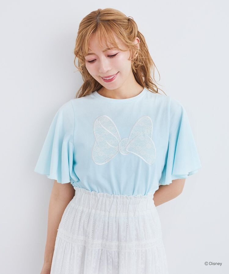 ミニー ／ フレアスリーブレースリボンTシャツ | アリーム