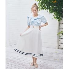 サスペンダー付きマリンスカート