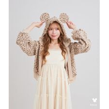 ミッキー／レオパード柄パーカー