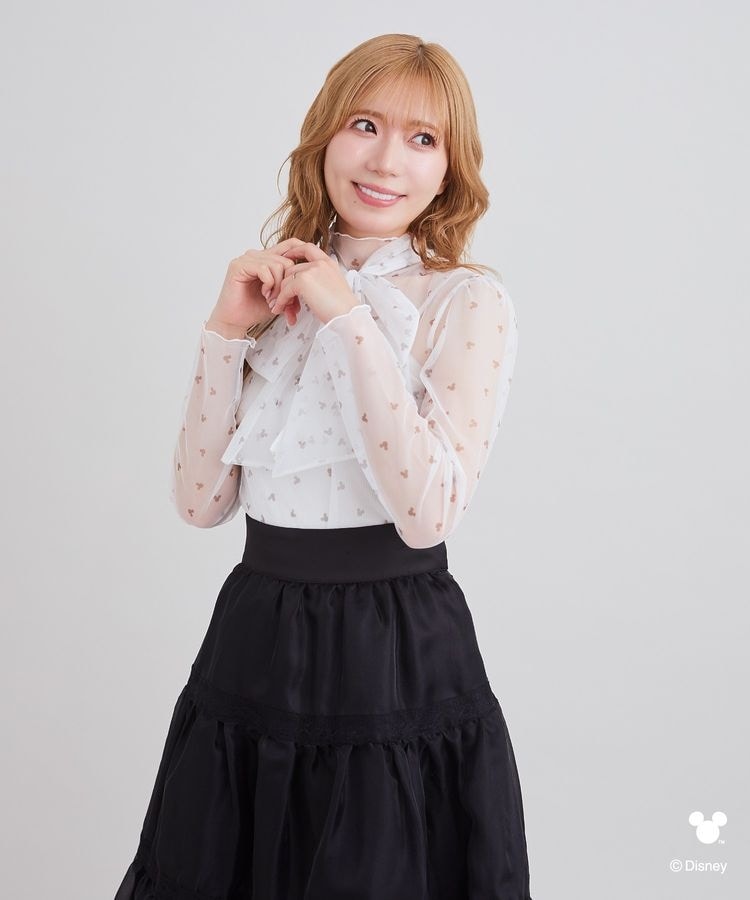 アリーム ディズニー ミニー フレアスリーブレースリボンTシャツ ミニー / フレアスリーブレースリボンTシャツ/Areeam（アリーム