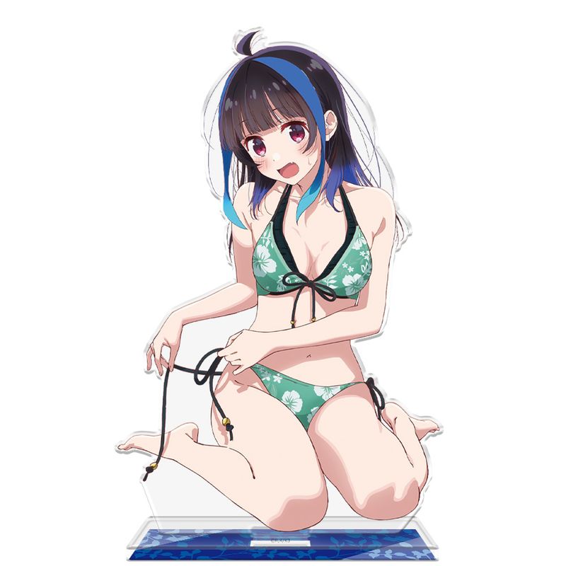 かのかり 墨 アクリルスタンドL + 特典イラストカード 水着 指ハート かのかり 墨 アクリルスタンドL + 特典イラストカード 水着 指