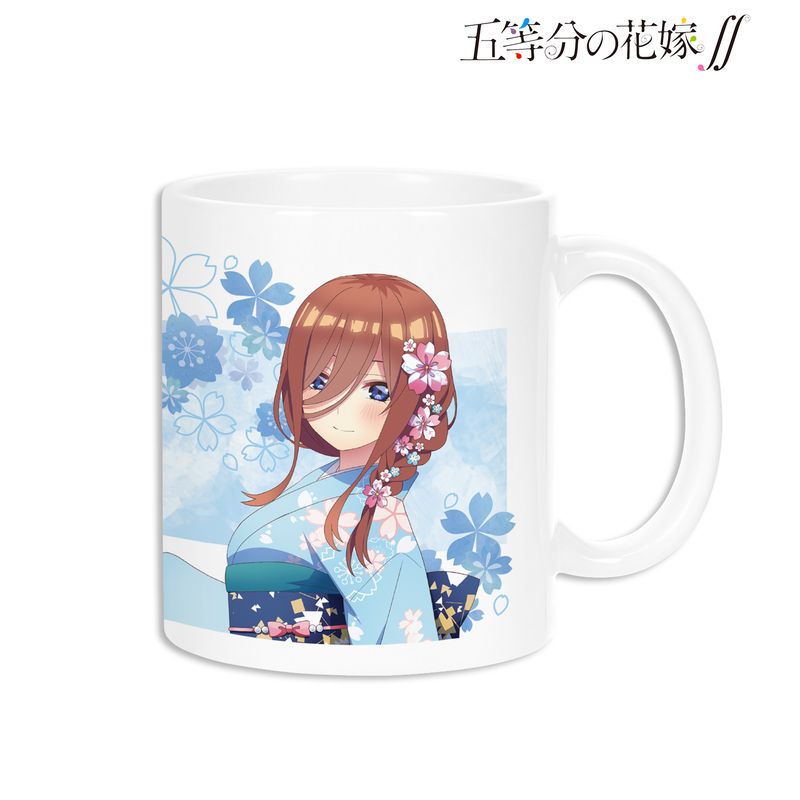 五等分の花嫁_描き下ろしイラスト 三玖 桜和装ver マグカップ