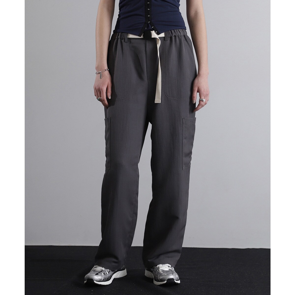 フラワーイージーパンツ ROSE BUD(ローズバッド) イージーカーゴパンツ