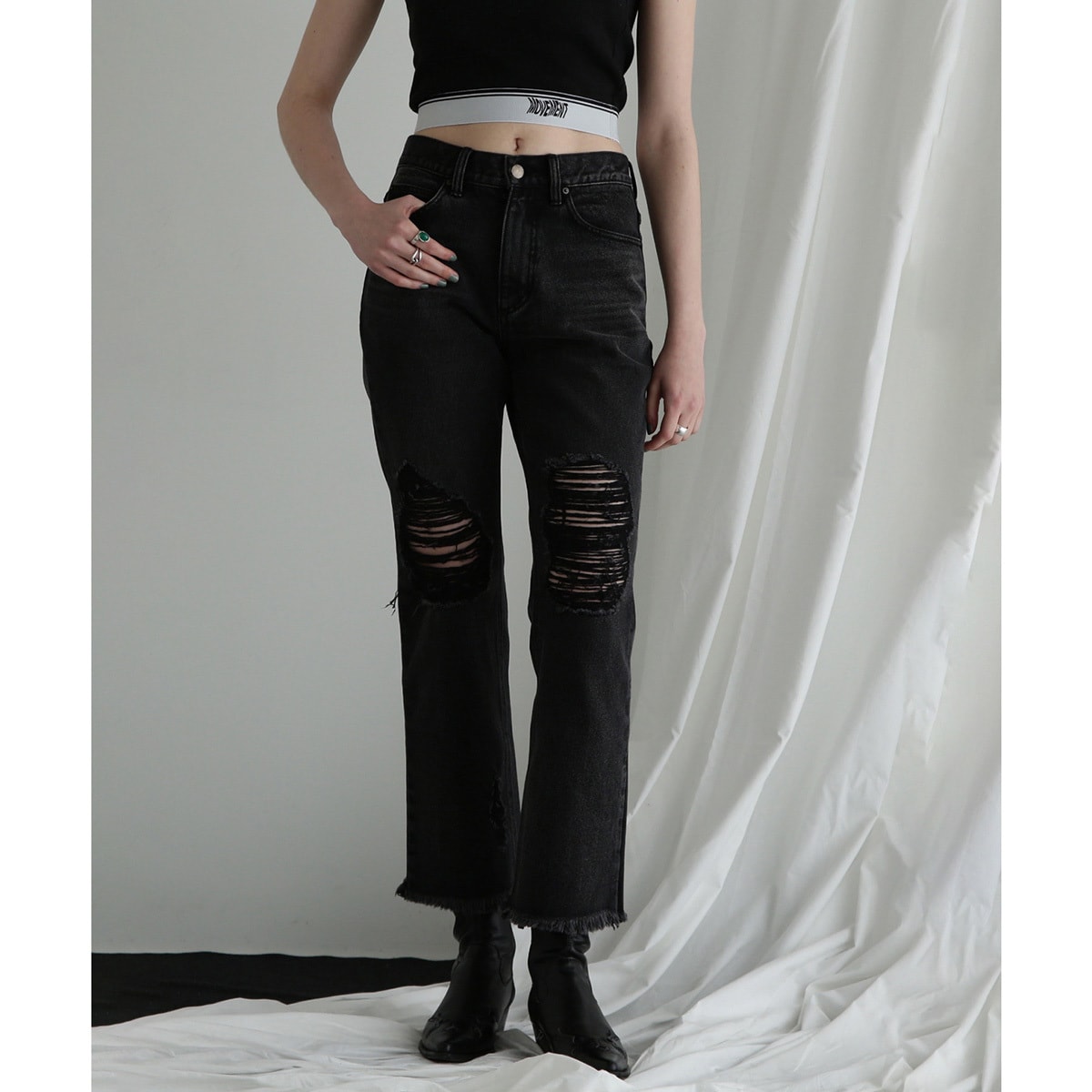 ラインデニムパンツ | アルアバイル(allureville) | マルイウェブチャネル