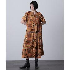 (mici)PRINT V NECK DRESS