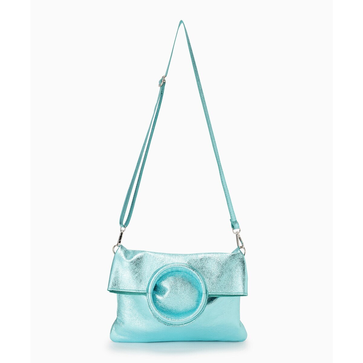 【美品】LAURA DI MAGGIO サークルハンドルショルダーバッグ LAURA DI MAGGIO)サークルハンドルショルダーバッグ（ショルダー