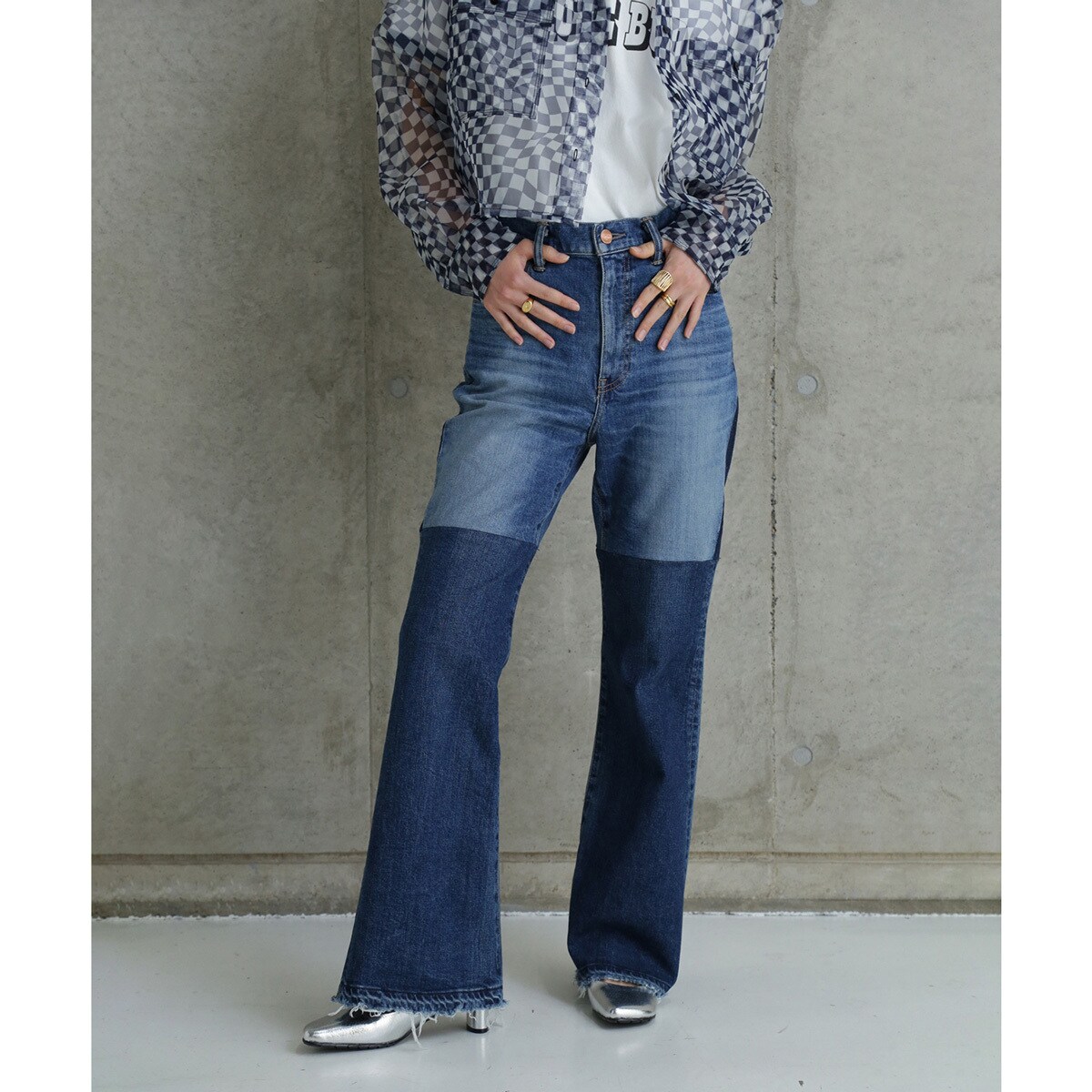 ローズバッド（ROSE BUD）/CIRCULAR DENIM FLARE LEG REBUILD CIRCULAR DENIM FLARE LEG REBUILD | ローズバッド(ROSE BUD) | マルイ