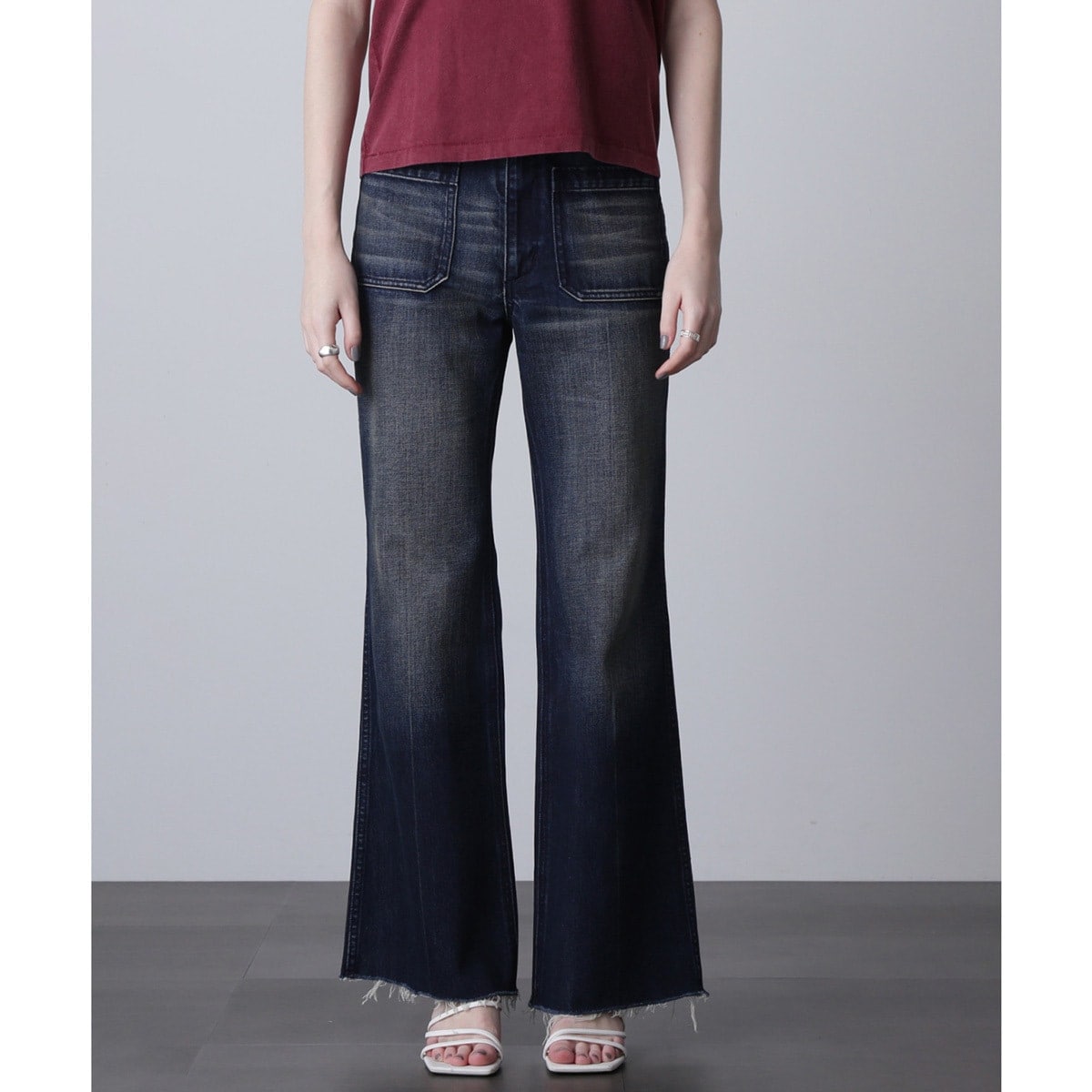 切替デニムワイドパンツ | オズモーシス(OSMOSIS) | マルイウェブチャネル