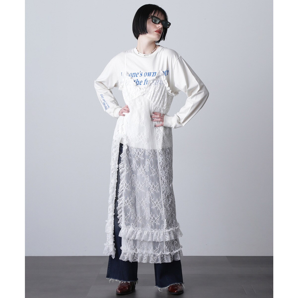 GENE HEAVENS)FRINGE POCKET DENIM SHIRT DRESS | ローズバッド(ROSE