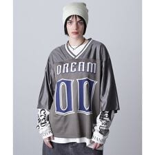 (OKIRAKU×ROSEBUD)メッシュフットボールT
