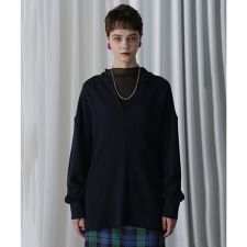 Key neck over sweatshirt
