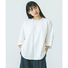OKIRAKU x ROSE BUD/PEARL NECK TEE