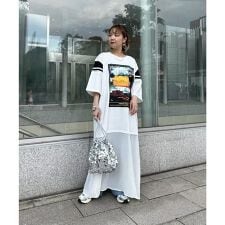 OKIRAKU×ROSE BUD/SHOULDER LINE LAYERED DRESS