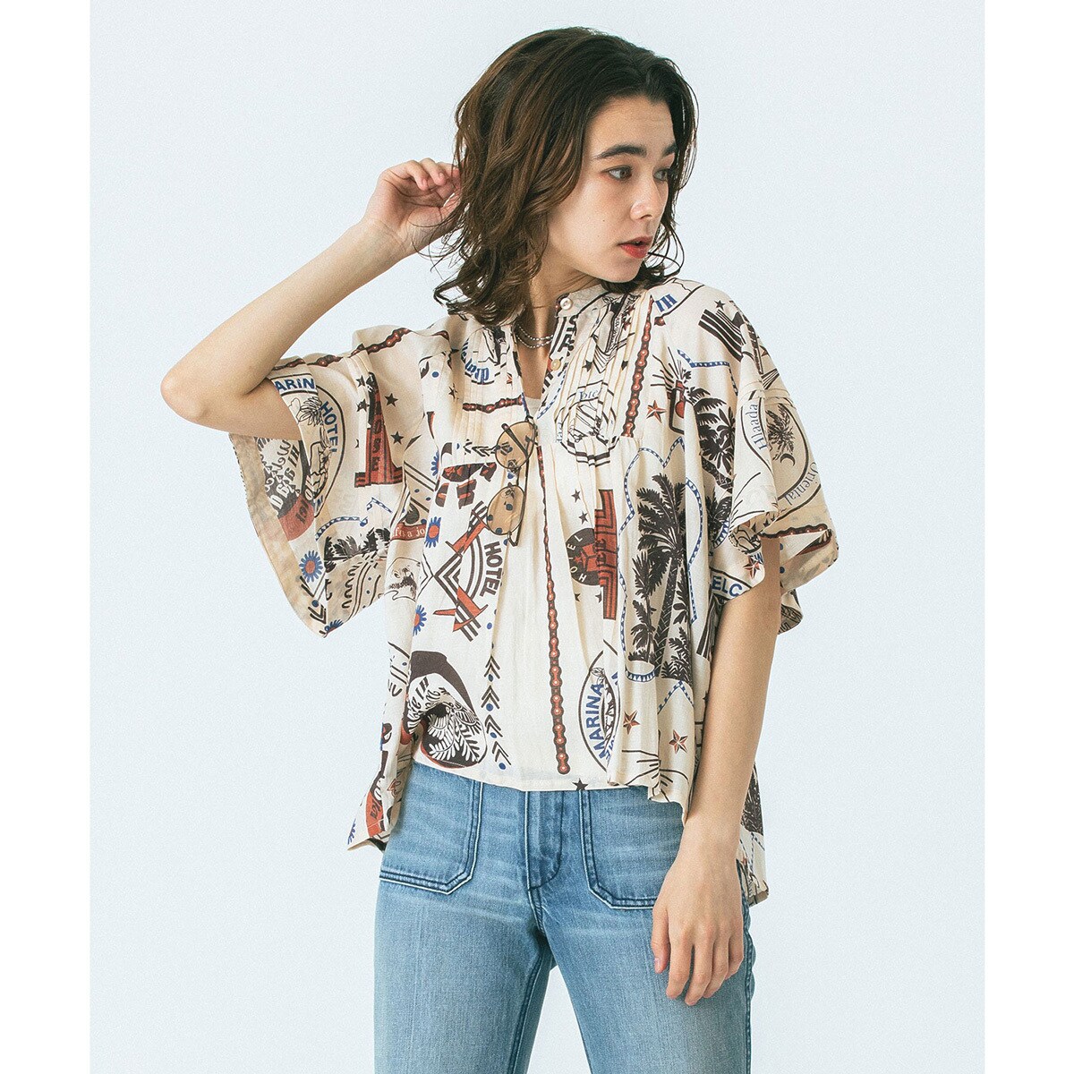 かぐれ　ドット刺しゅうワイドプルオーバー かぐれ｜ドット刺しゅうワイドプルオーバー | Rakuten Fashion