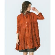 HLAADAforROSEBUD/COTTON VOILE TUNIC SHIRTS DRESS