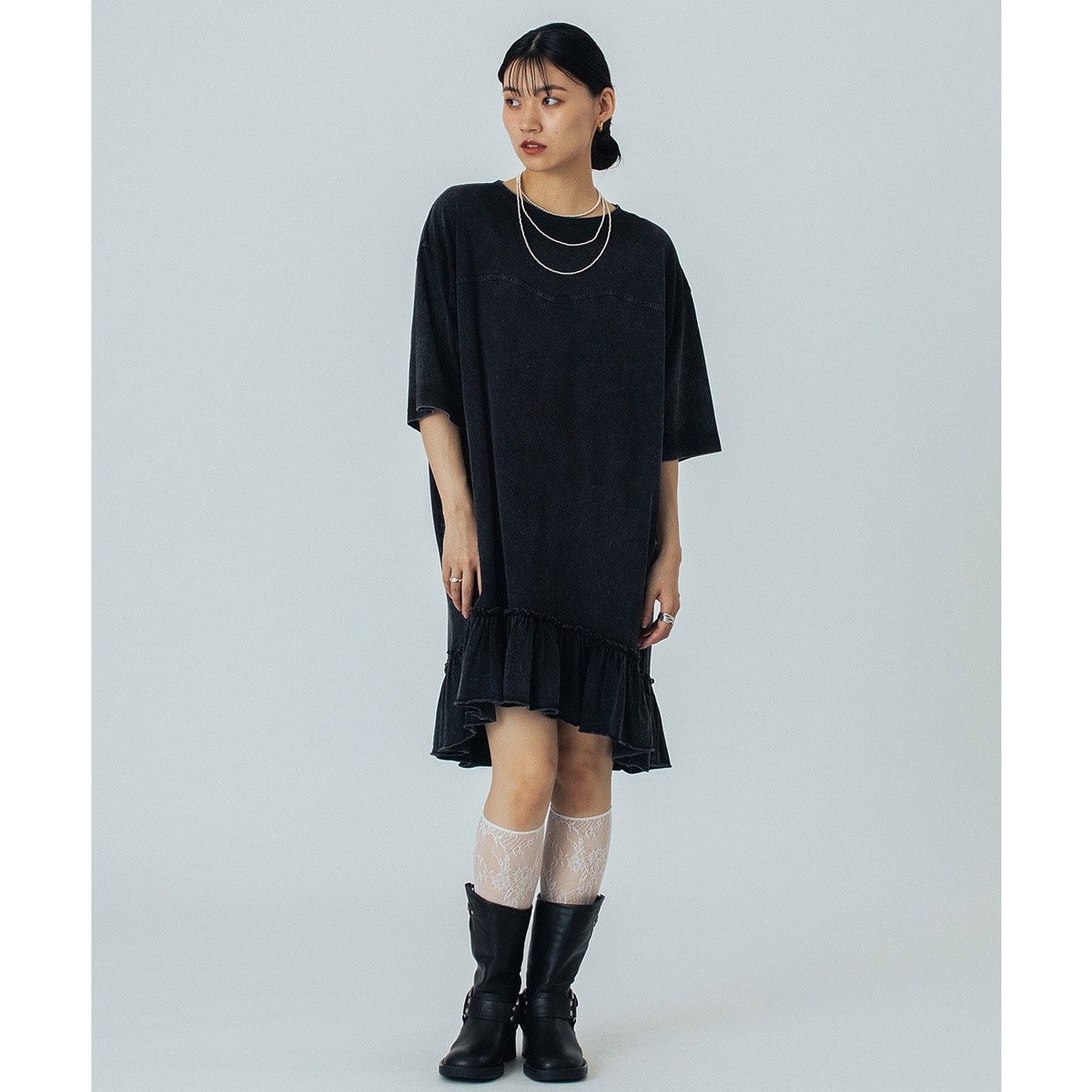 FRILL TEE DRESS | ローズバッド(ROSE BUD) | マルイウェブチャネル
