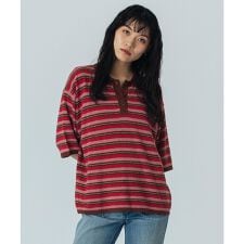 CREOLME/MULTI STRIPE POLO TOP