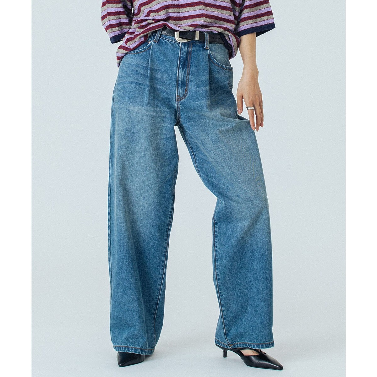 ローズバッド（ROSE BUD）/CREOLME/WIDE DENIM PANTS CREOLME/WIDE DENIM PANTS | ローズバッド(ROSE BUD) | マルイウェブ