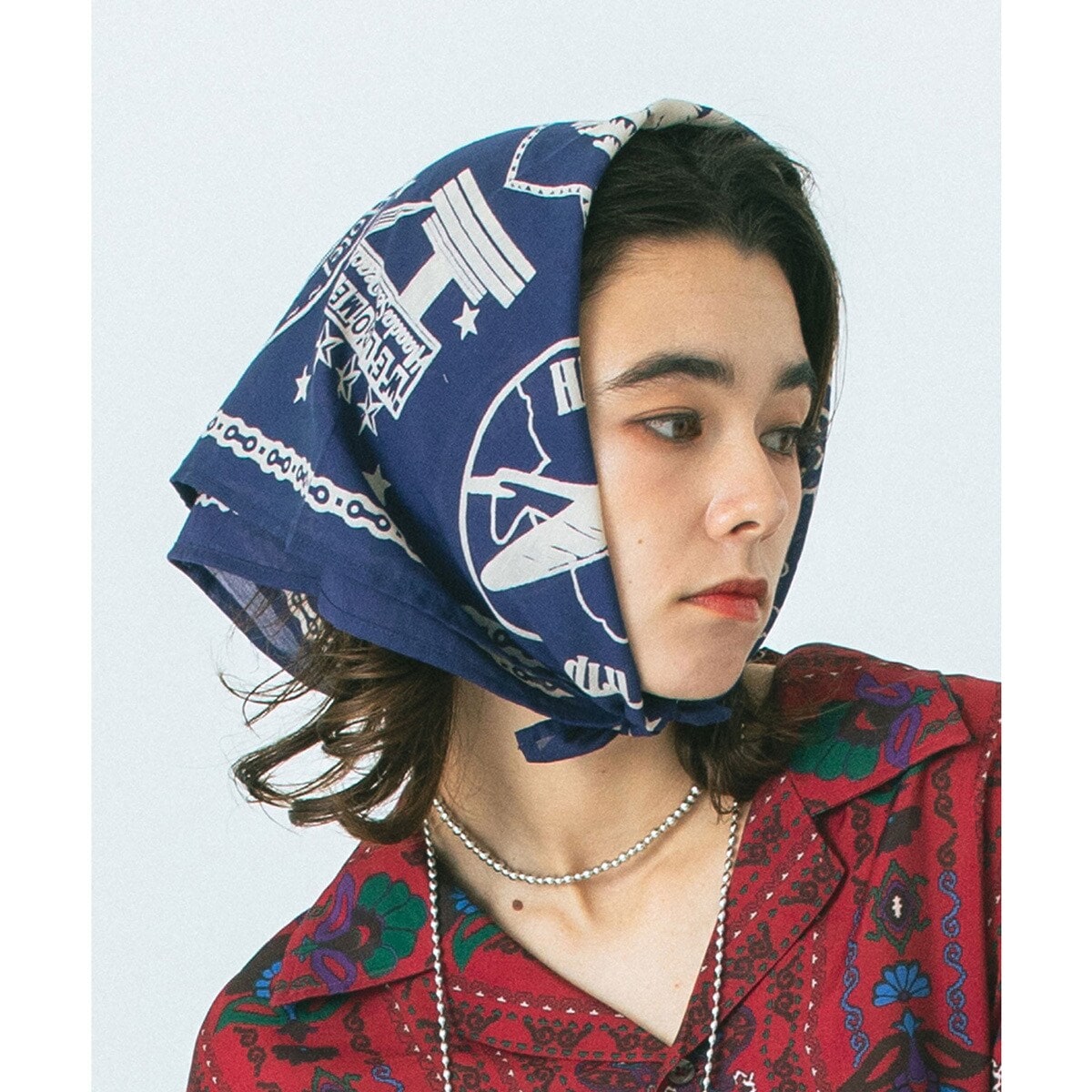 [}C]HLAADA for ROSE BUD/BANDANA/[YobhiROSE BUDj NAVY