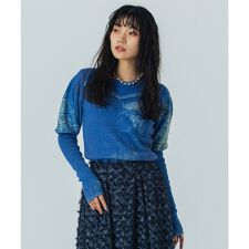 mici/VOLUME SLEEVE KNIT TOP