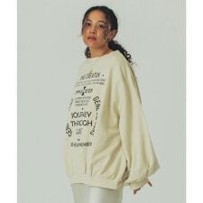 GENEHEAVENS/VOLUME SLEEVE PRINT SWEAT
