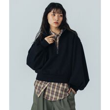 mici/VOLUME SLEEVE ZIP UP TOP