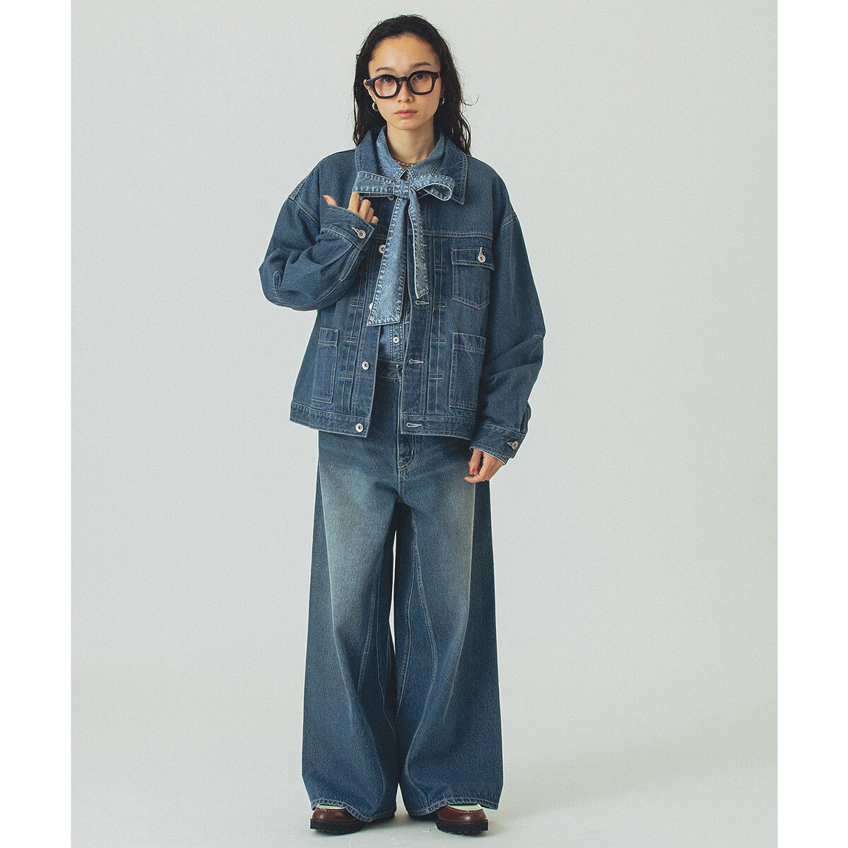 FLILL DENIM SHIRT | ローズバッド(ROSE BUD) | マルイウェブチャネル