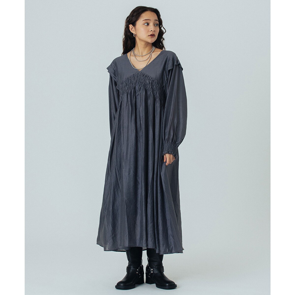 ne Quittez pas / ヌキテパ】COTTONJQD COMBI EMB DRESS | スピック