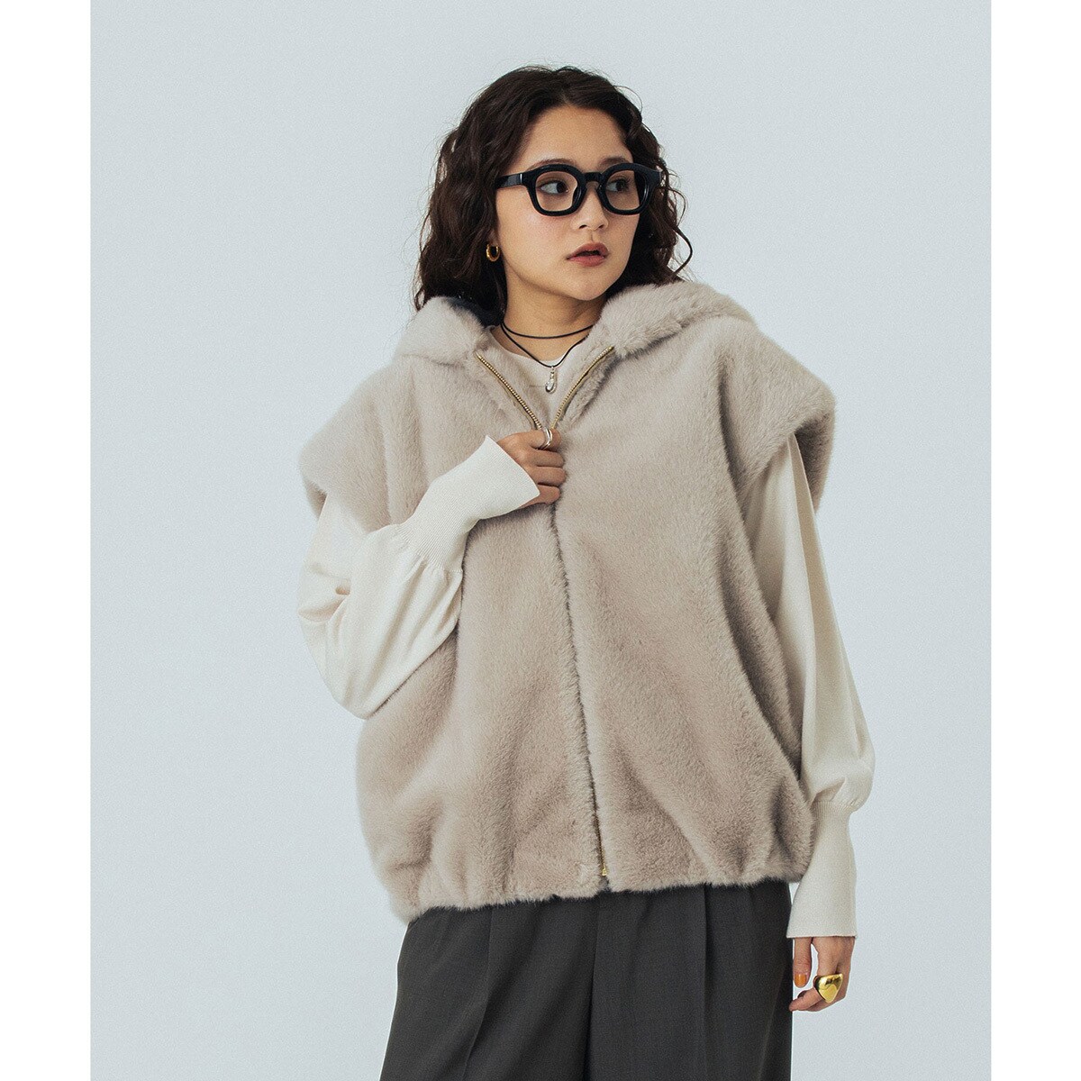 FAUXFUR VEST | ローズバッド(ROSE BUD) | マルイウェブチャネル