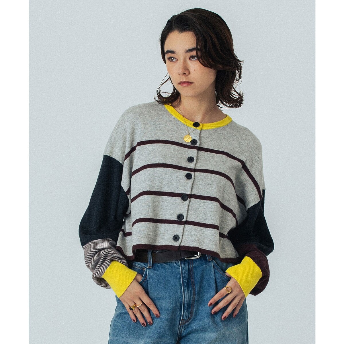 【新品未使用】spick&span ギマコットンオーバーサイズカーディガン Spick＆Span カーディガン 手洗い可 / ギマコットンオーバー