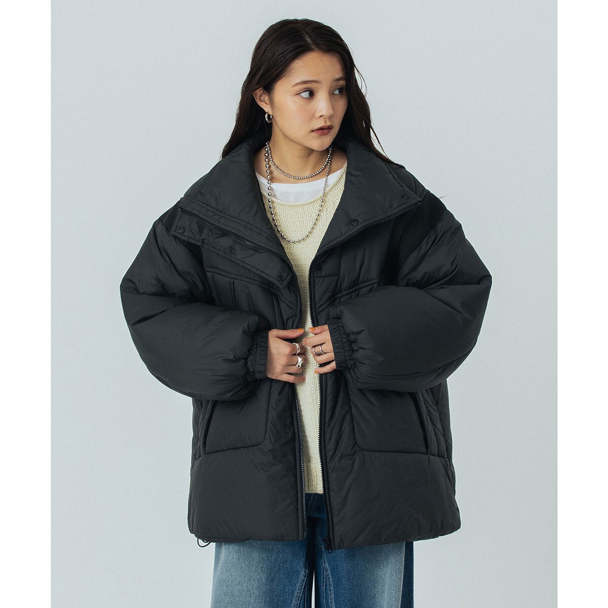 STAND COLLAR PADDED JACKET | ローズバッド(ROSE BUD) | マルイウェブ