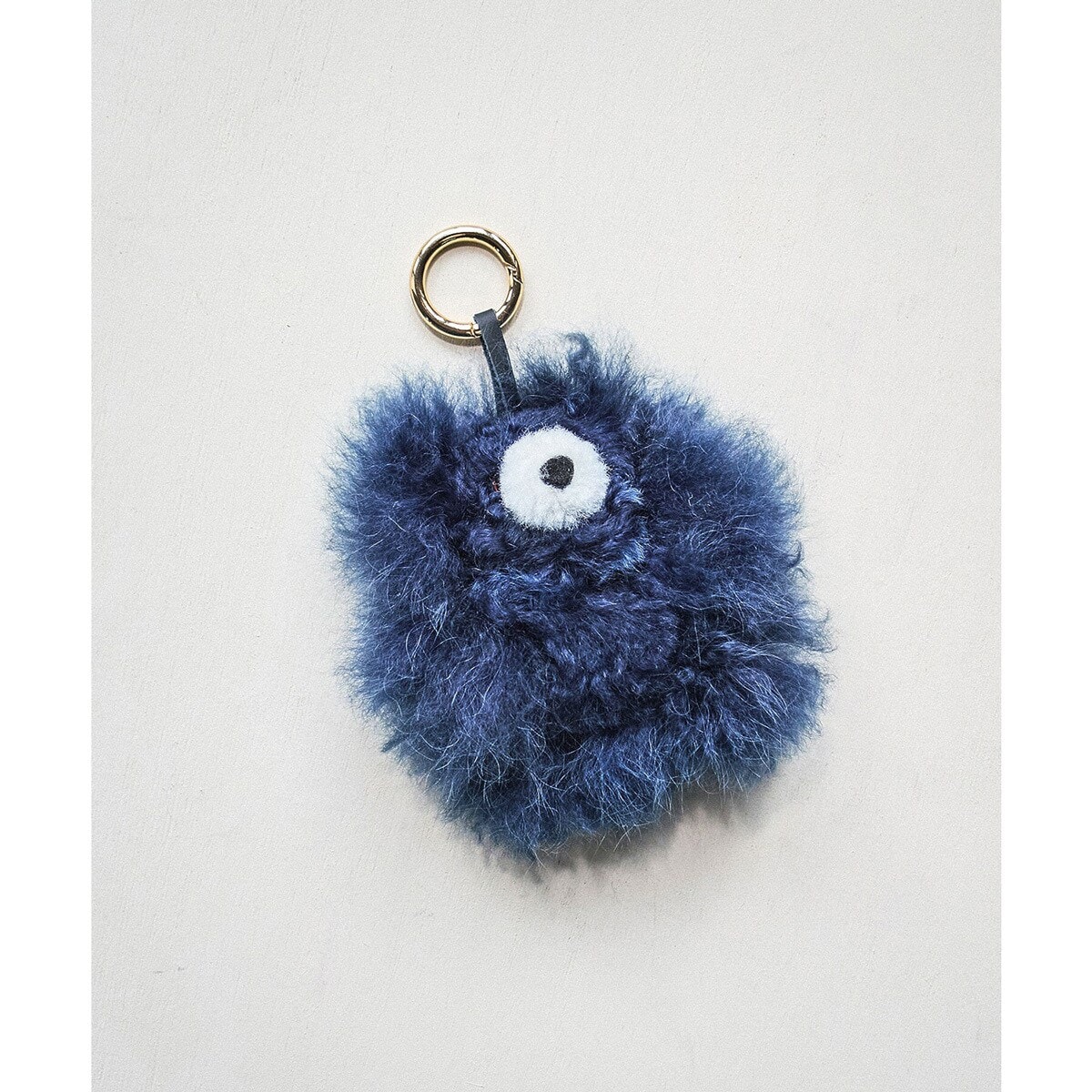 [}C]COSY SMALL BEAR BABY ALPACA KEY RING/[YobhiROSE BUDj NAVY