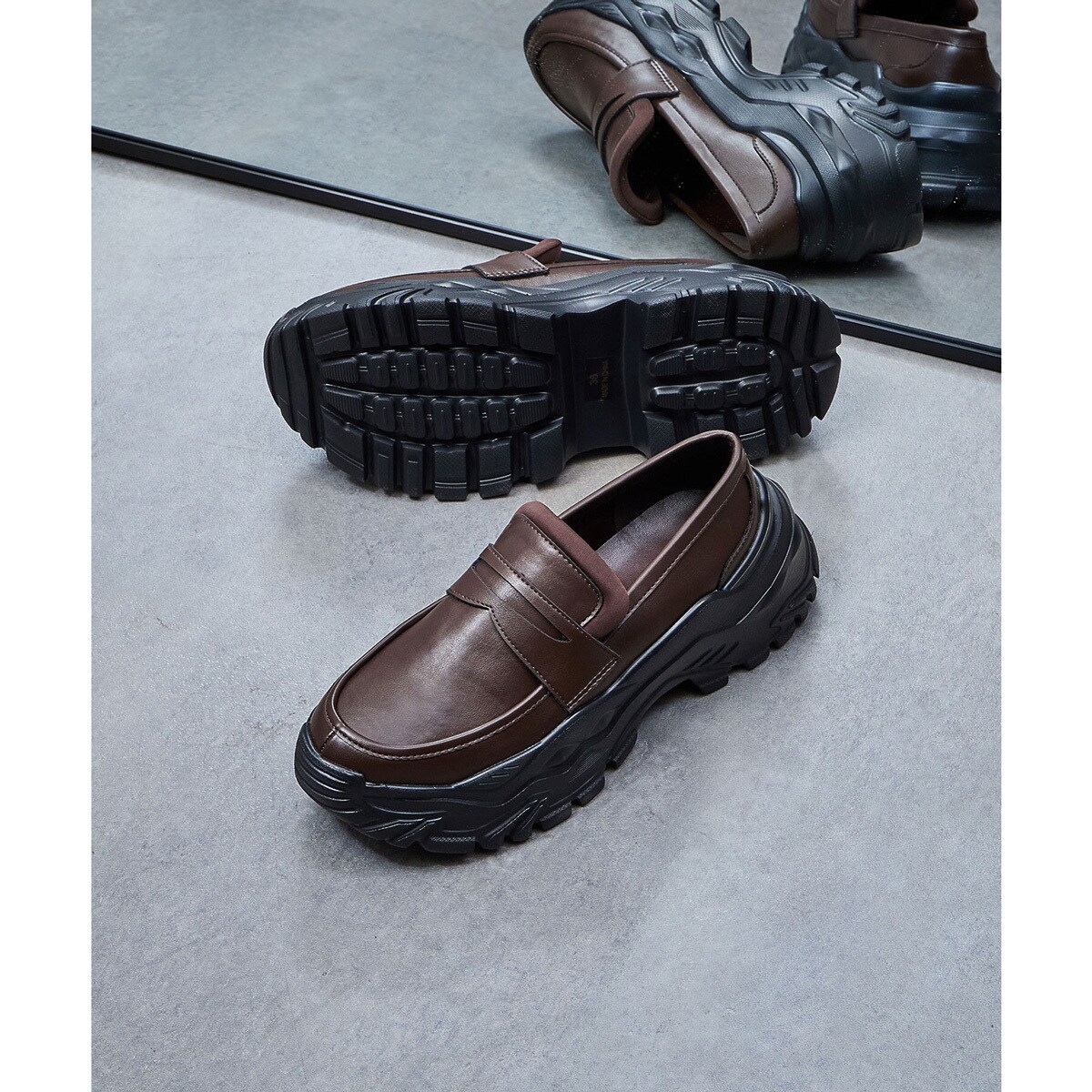 [}C]SNEAKER LOAFER/[YobhiROSE BUDj BROWN