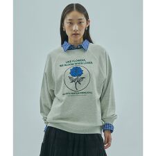 mag.by c/ROSE PRINT L/S SWEAT