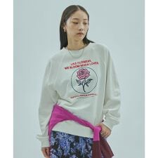 mag.by c/ROSE PRINT L/S SWEAT