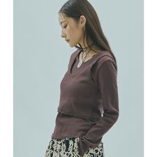 mag.by c/LAYERED RIB TOP