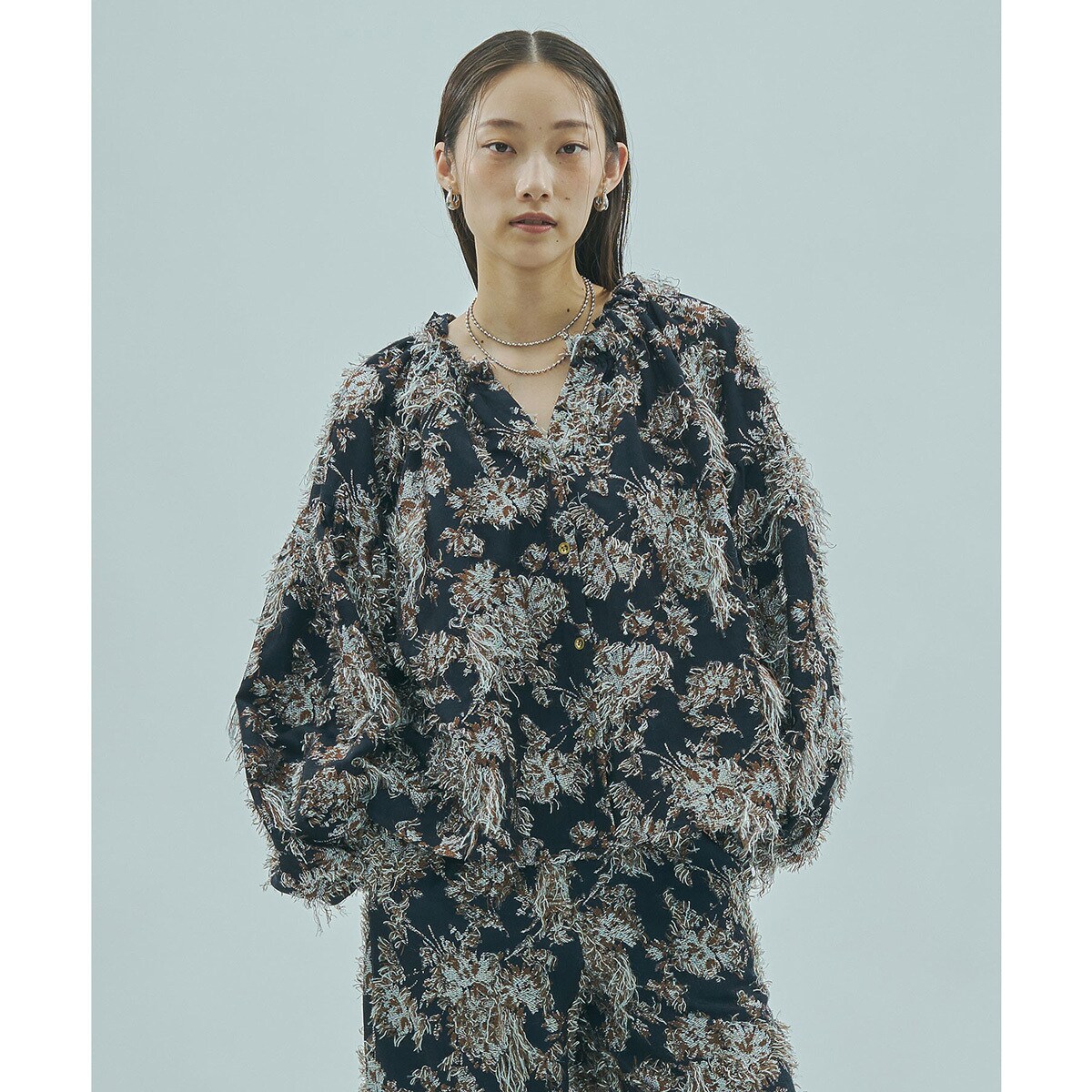 mag.by c/FLOWER JACQUARD BLOUSE | ローズバッド(ROSE BUD) | マルイ 