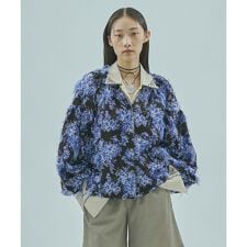 mag.by c/FLOWER JACQUARD BLOUSE