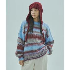 ローズバッド(ROSE BUD)のSTRIPE KNIT TOP