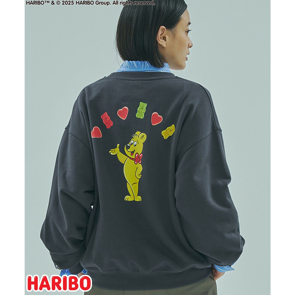 [�}���C]ROSEBUD x HARIBO BEAR L/S SWEAT/���[�Y�o�b�h�iROSE BUD�j CHARCOAL