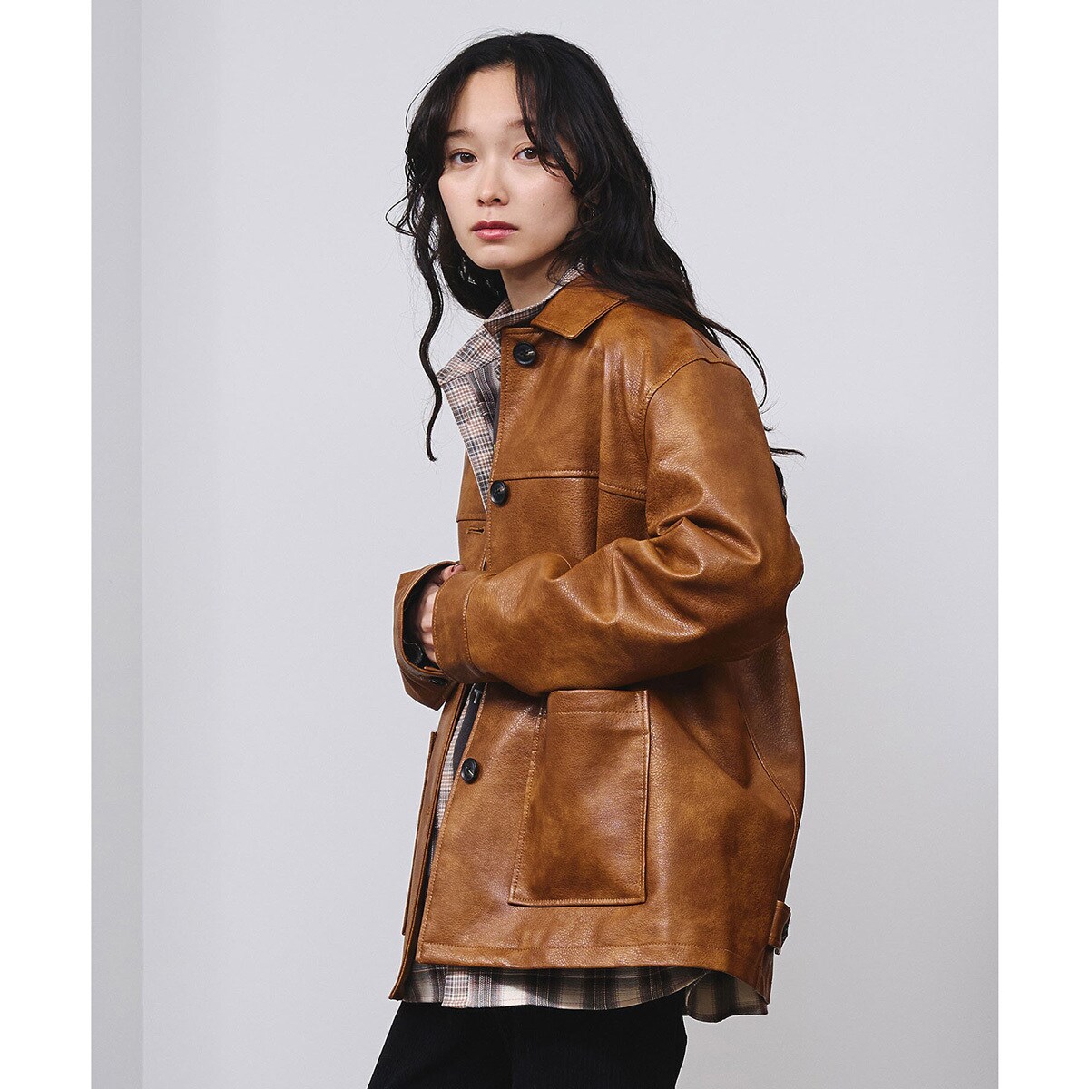 FAUX LEATHER JACKET | ローズバッド(ROSE BUD) | マルイウェブチャネル