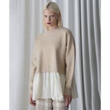 シャツドッキングニットプルオーバー