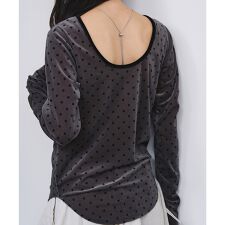 SHEER VELOUR DOT TOP