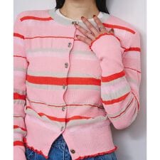 BORDER KNIT CARDIGAN