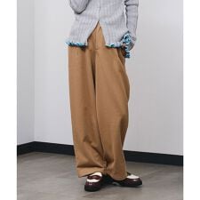 TUCKED WIDE-LEG SWEATPANTS