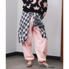 TUCKED WIDE-LEG SWEATPANTS