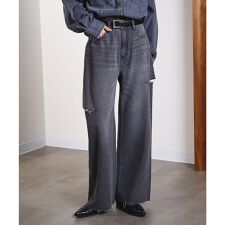 SLIT DENIM PANTS