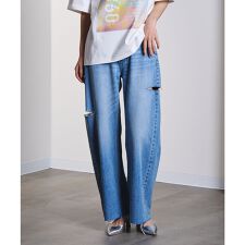 SLIT DENIM PANTS