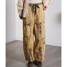 CREOLME/MILITARY WIDE LEG PANTS
